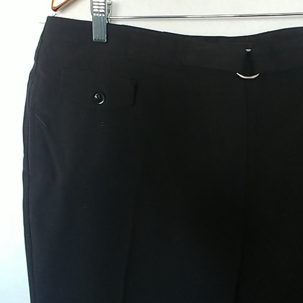 Larry Levine Black Dress Crop Capri Pants - Picture 2 of 7